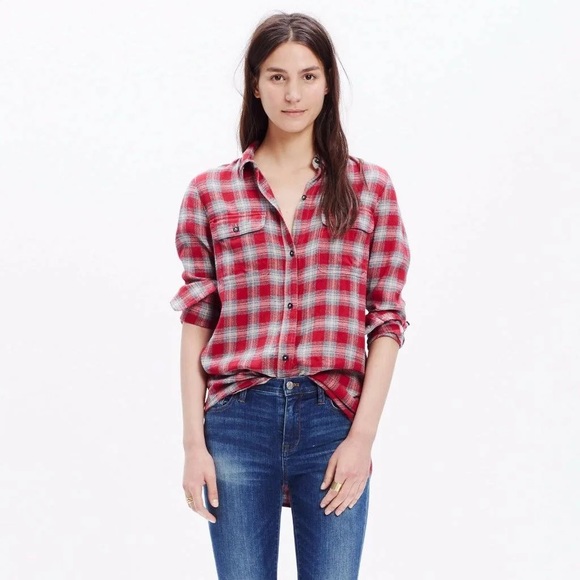 Madewell Tops - Madewell Ex Boyfriend Shirt in Fairfax Sz L